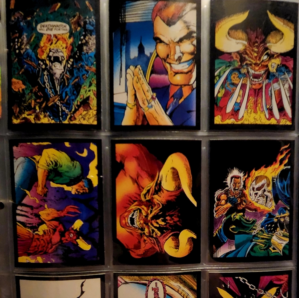 1992 ghost rider cards some glow in the dark.